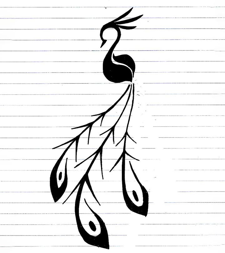 720x810 Huge Collection Of 'peacock Tattoo Drawing' Download More Than
