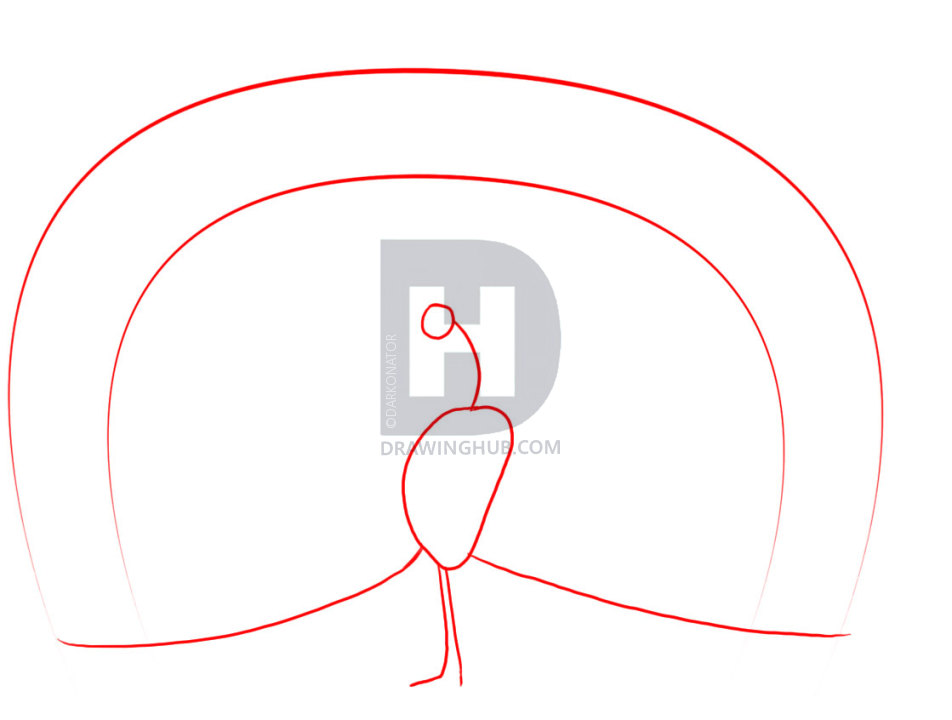 952x720 How To Draw A Peacock, Step