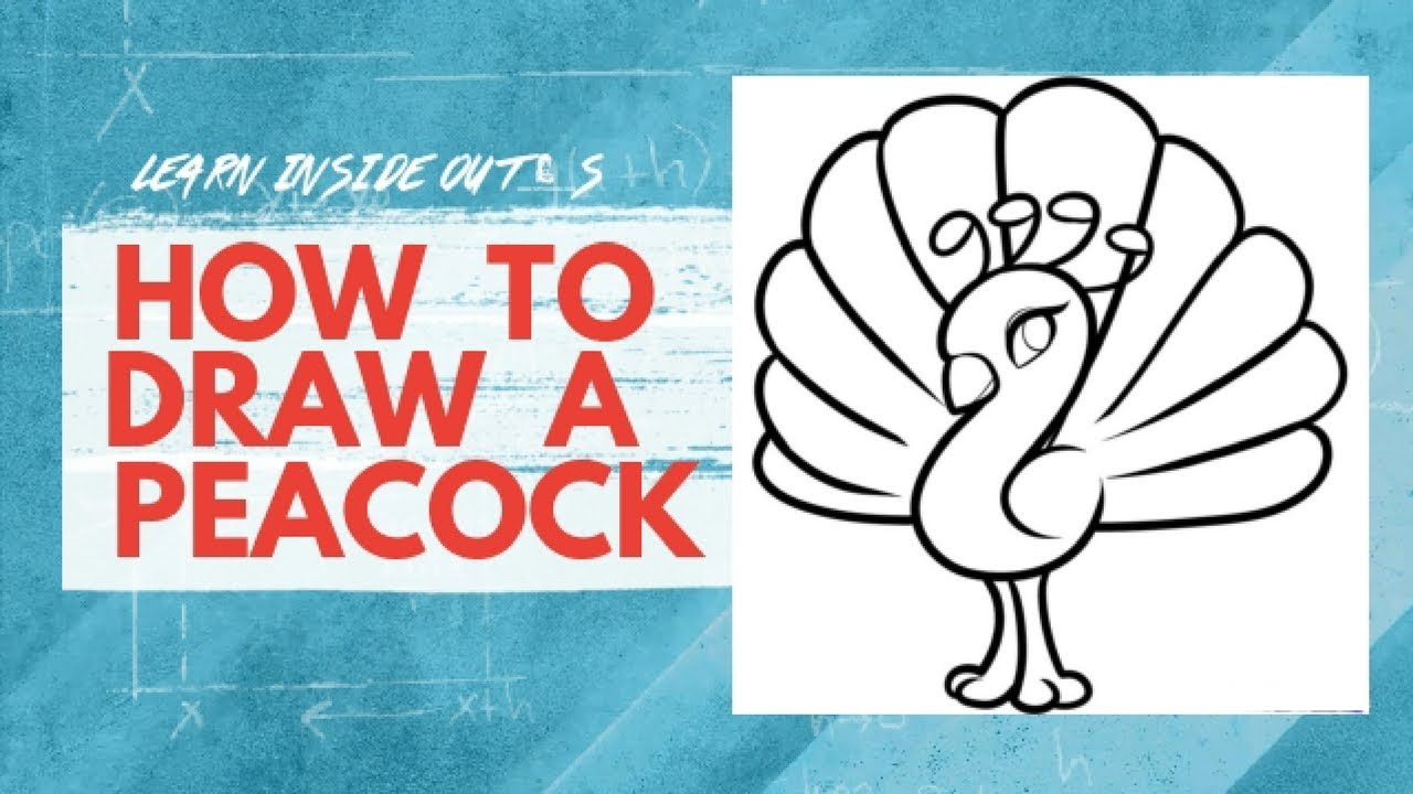 1280x720 Drawings For Kids How To Draw A Peacock Easily