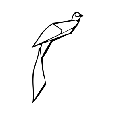 400x400 Origami Peacock