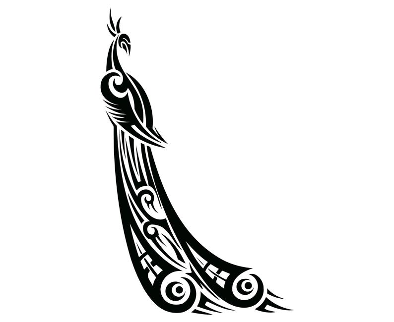 794x650 Peacock Tribal Tattoo Etsy