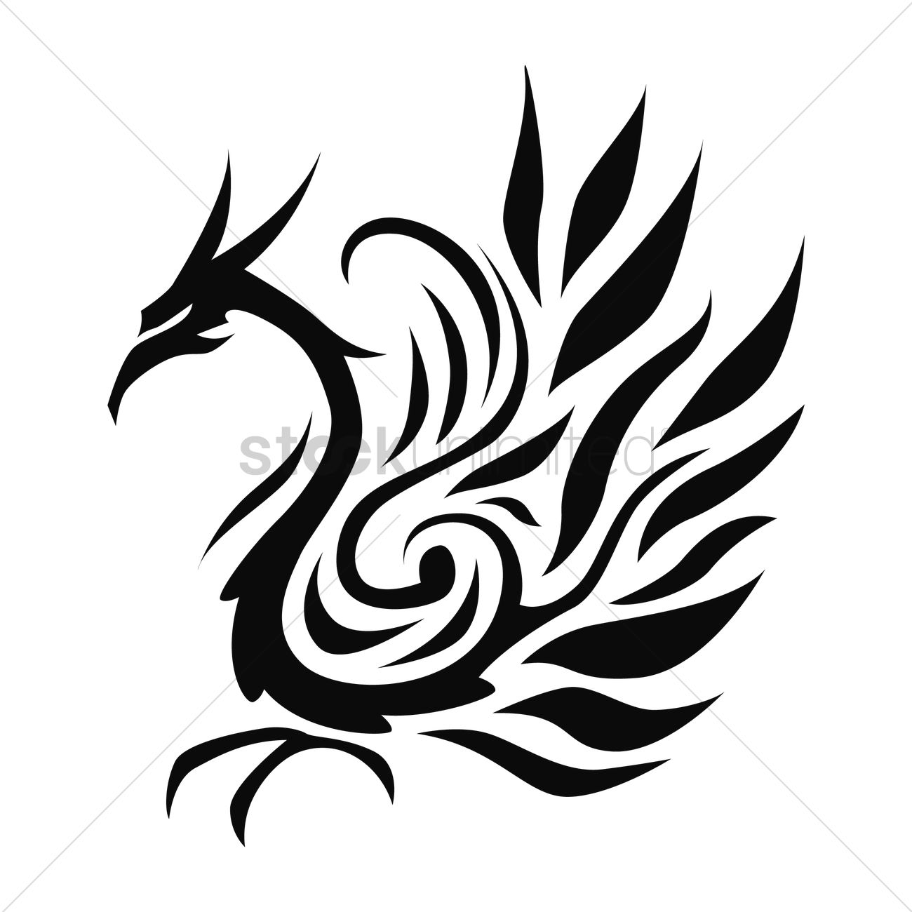 1300x1300 Peacock Tattoo Vector Image