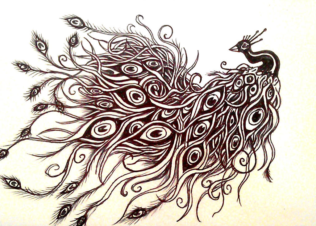 1024x735 Peacock Tattoo Design