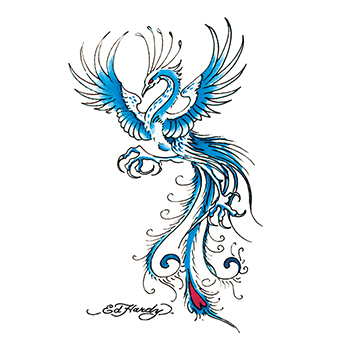 350x350 Ed Hardy Peacock Temporary Tattoo