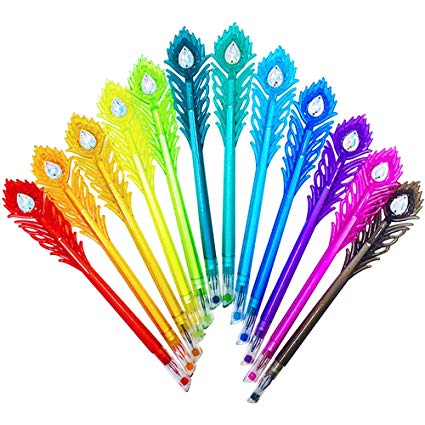 425x425 Happlee Creative Peacock Feathers Gel Pen Set
