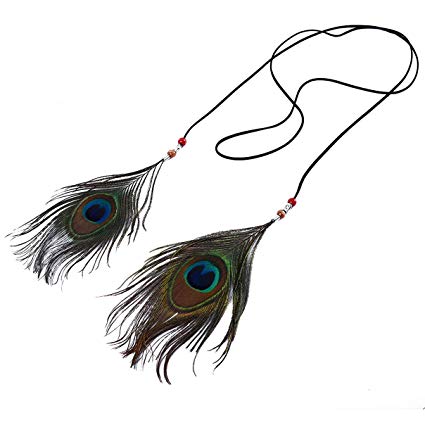 425x425 Essencedelight Bohemian Headband Peacock Feather