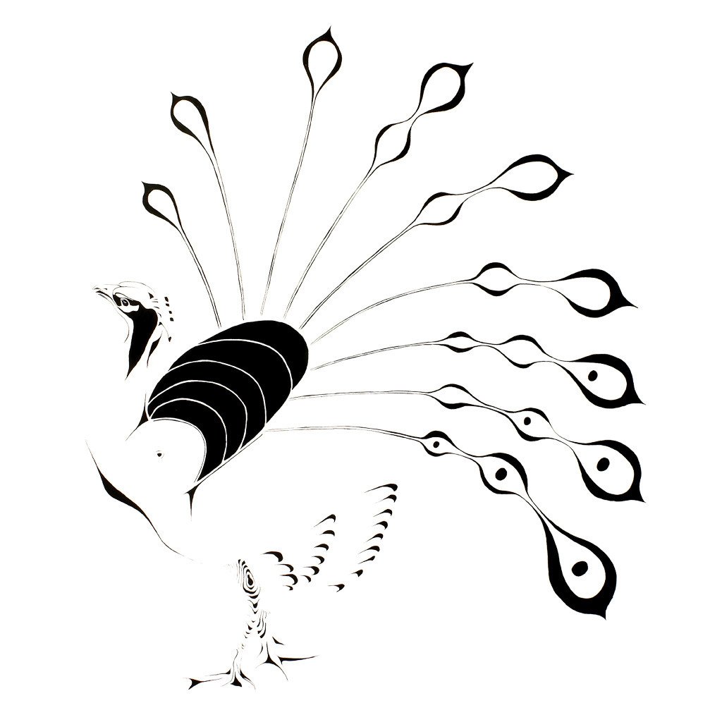 1024x1024 peacock gramophone art design gifts