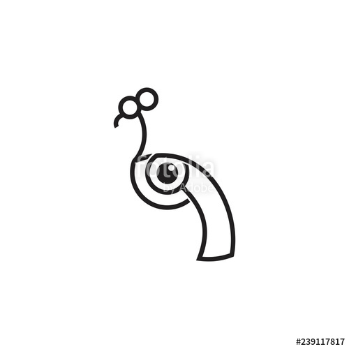 500x500 Visual Peacock Lines Art Logo Vector Stock Image And Royalty Free