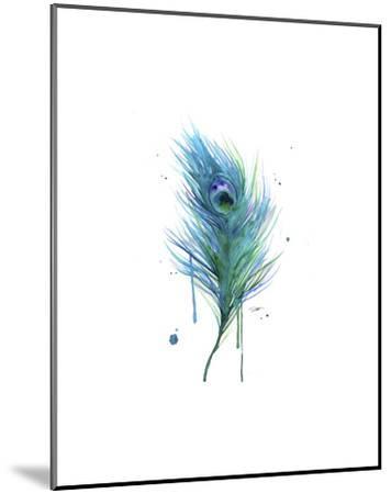 356x450 Peacock Feather Teal Art Print