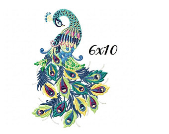 340x270 Peacock Embroidery Etsy