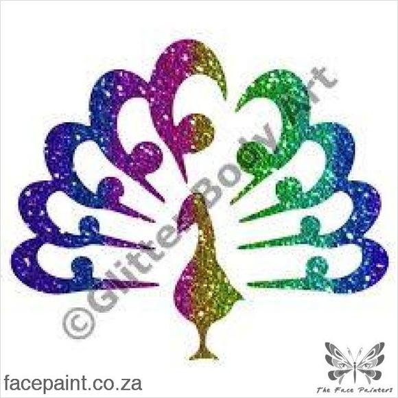 580x580 Glitter Tattoo Stencils