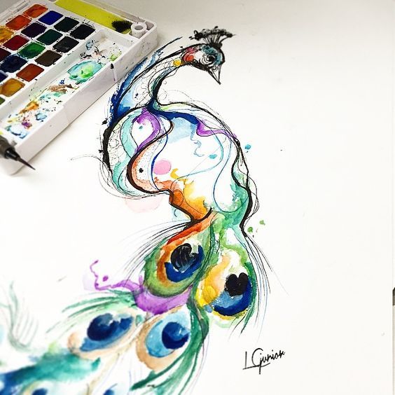 564x564 Rainbow Peacock Feather Tattoos Ideas And Designs