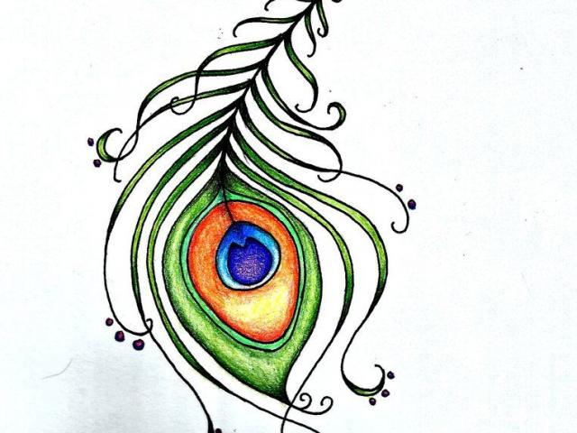 640x480 Tattoo Designs Clipart Peacock Feather