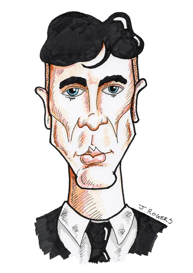 620x877 A Caricature Of Actor Cillian Murphy As Thomas Shelby From The Tv