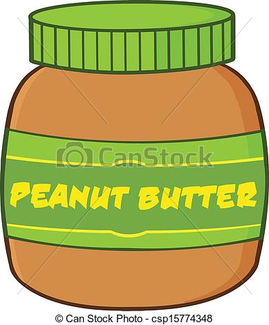 389x470 Peanut Butter Jar Cartoon Illustration Vector