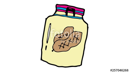 500x281 Kids Drawing White Screen With Theme Of Peanut Butter Stock