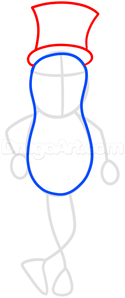 435x1032 How To Draw Mr Peanut, Step