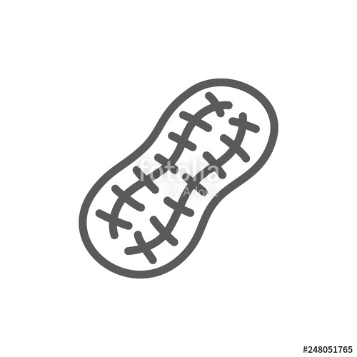 500x500 Peanut Line Icon Stock Image And Royalty Free Vector