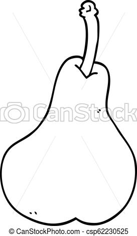 273x470 Line Drawing Cartoon Healthy Pear