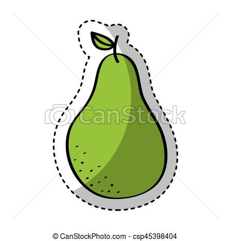 450x470 Pear Fresh Fruit Drawing Icon Vector Illustration Design