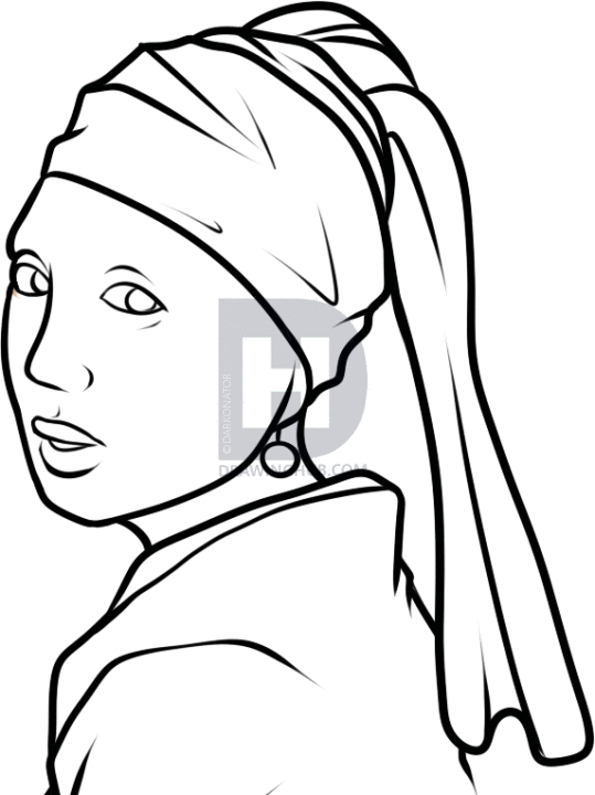 539x720 how to draw girl with a pearl earring, girl with a pearl earring