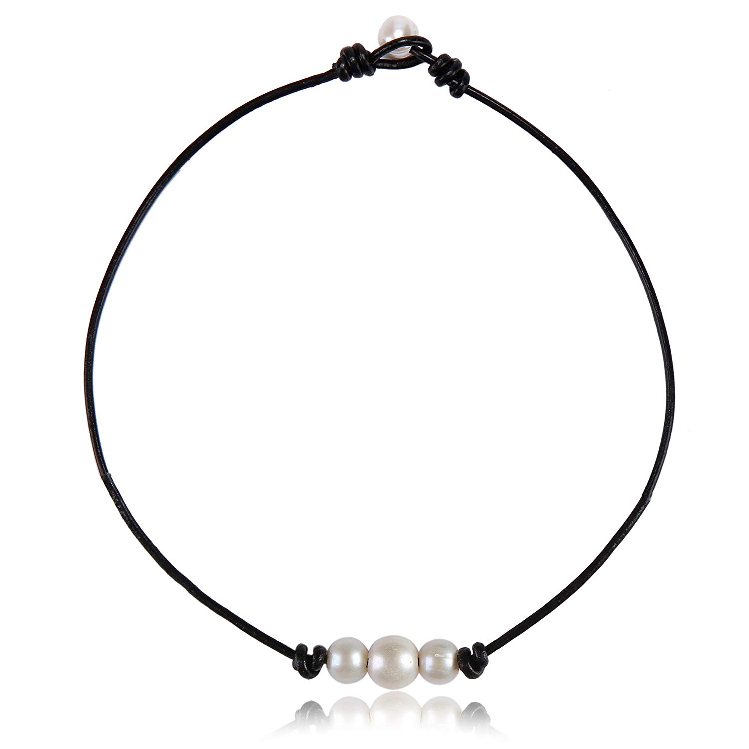 1500x1500 Barch Young Freshwater White Pearls Choker For Women
