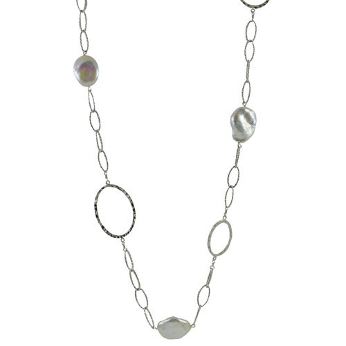 500x500 Sterling Silver Freshwater Pearl Necklace