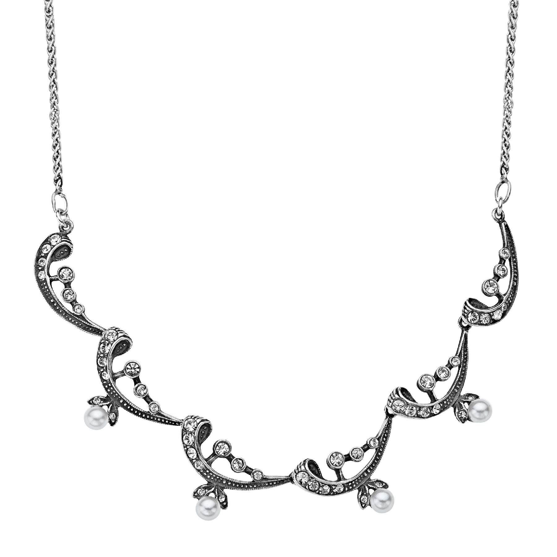 1800x1800 Van Kempen Victorian Simulated Pearl Necklace With Swarovski