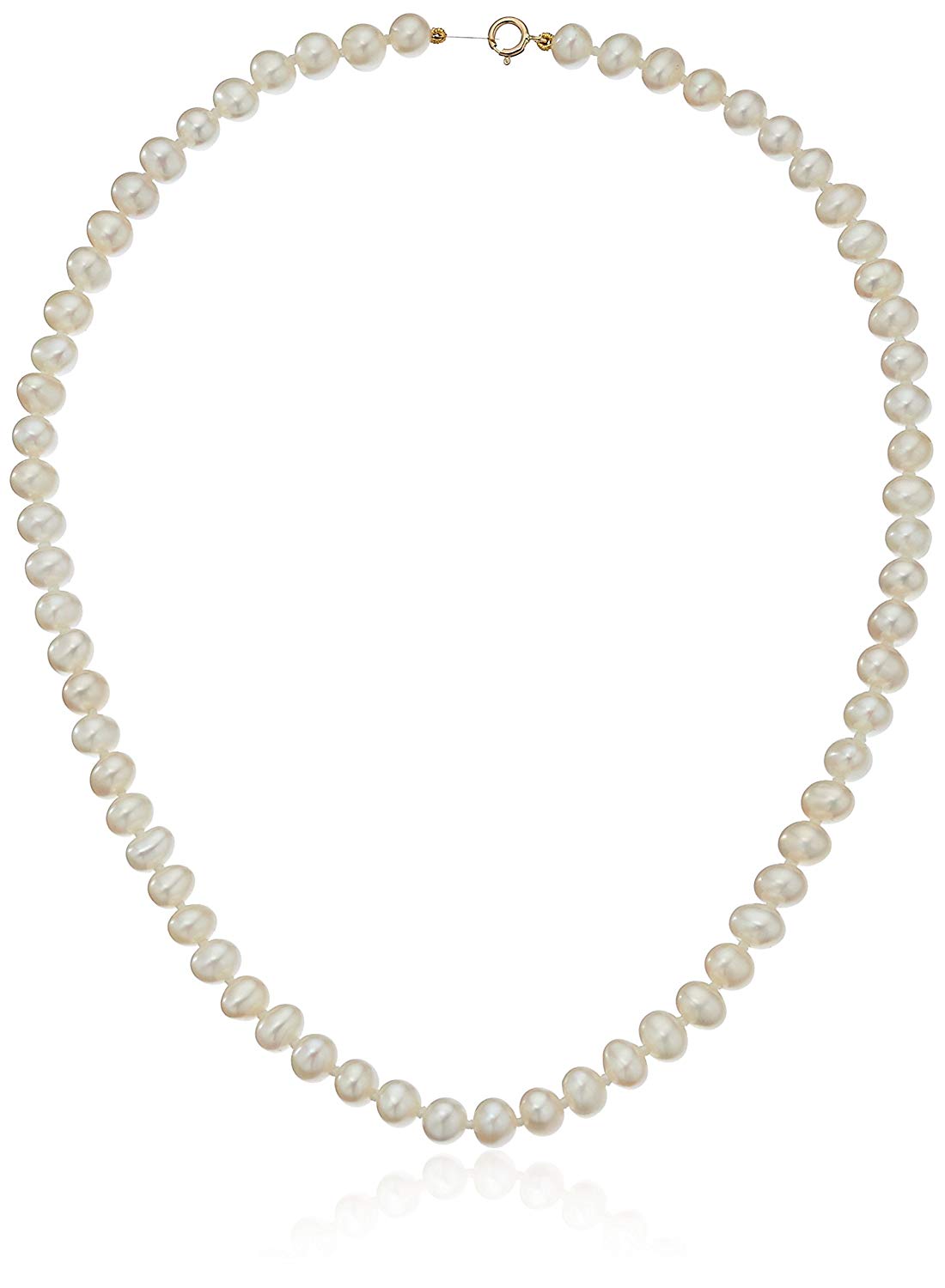 1100x1500 Baby Freshwater Cultured Pearl Necklace With Yellow Gold Clasp