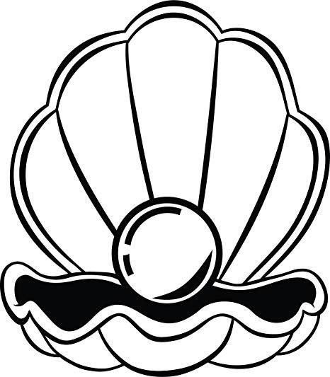 466x533 Pearl In A Shell Sticker Car Windows Bumper Ipad Laptop Cm X