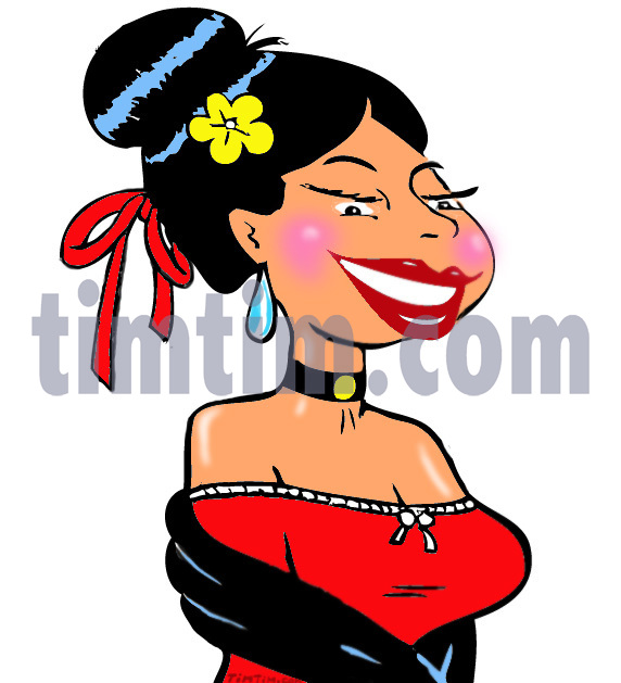 572x629 Free Drawing Of A Senorita From The Category People