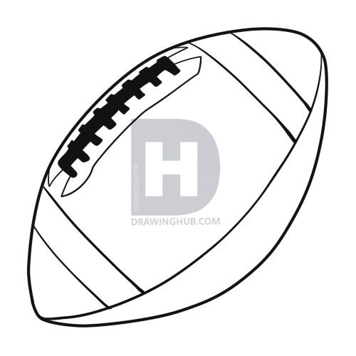 500x500 How To Draw Footballs, Step