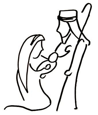 340x400 nativity line drawing nativity christmas nativity, christmas