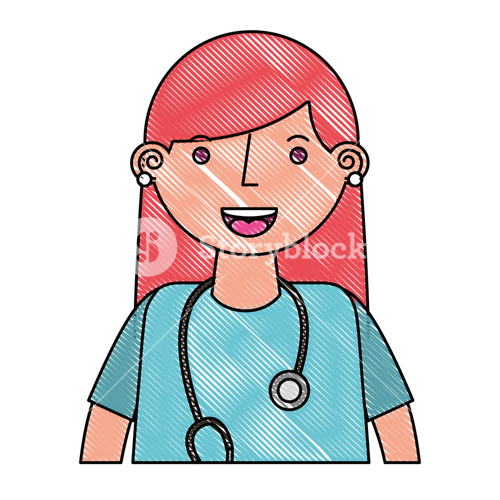 1000x1000 Woman Doctor In Uniform With Stethoscope Portrait Vector