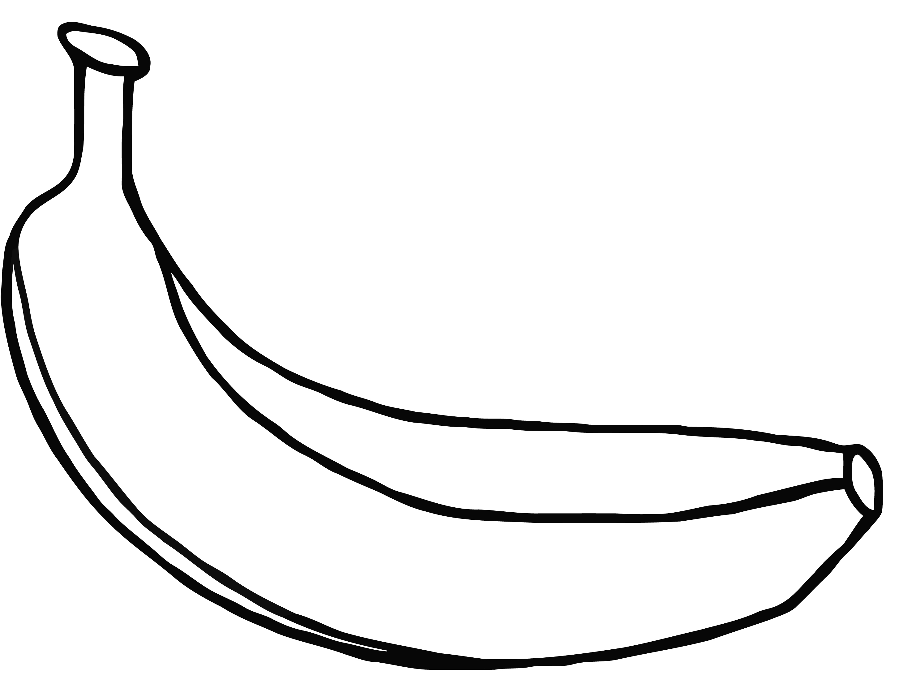 Peeled Banana Drawing