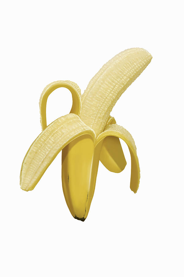 600x900 Close Up Of Peeled Banana Drawing