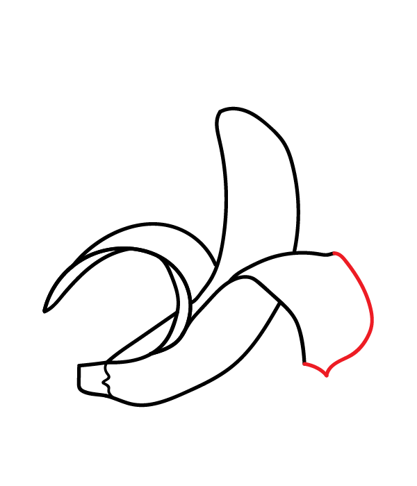 600x700 How To Draw A Peeled Banana