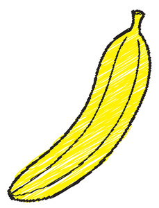 229x300 Peel Off Banana Drawing Vector Royalty Free Stock Image