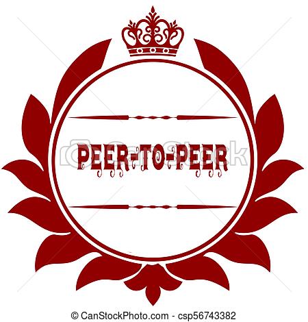 450x470 old peer to peer red seal illustration graphic image concept