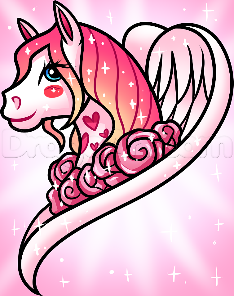 755x954 Drawing Pegasus Easy, Step
