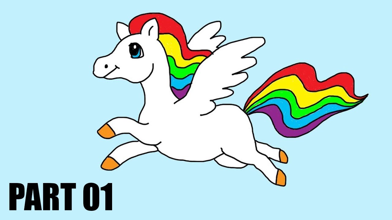 1280x720 How To Draw A Rainbow Pegasus
