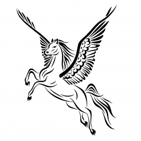 Pegasus Flying Drawing | Free download on ClipArtMag