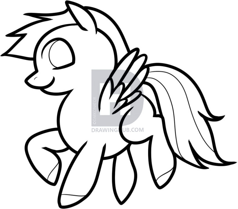 821x720 How To Draw Pegasus For Kids, Step