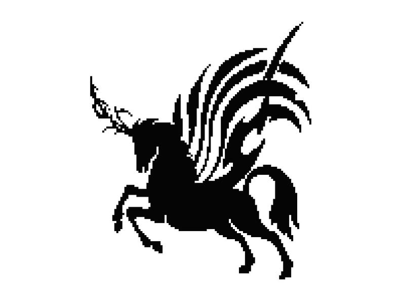 794x592 Pegasus Outline Counted Cross Stitch Pattern Flying Horse Etsy