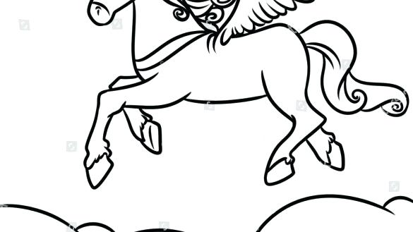 585x329 Flying Horse Coloring Pages