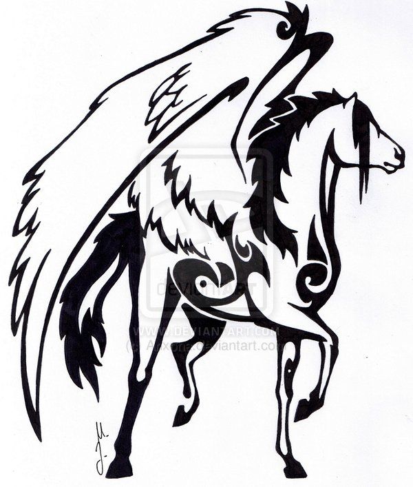 600x707 Famous Pegasus Tattoo Designs