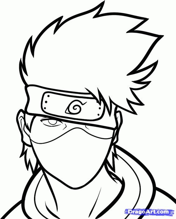 564x699 Easy To Draw Manga Characters How To Draw Kakashi Easy Step
