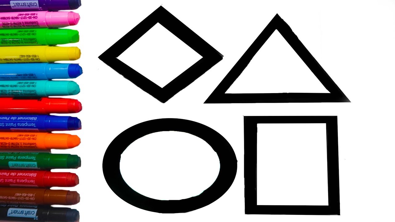 1280x720 Learn Colors And Shapes Drawing Painting For Children Toddlers