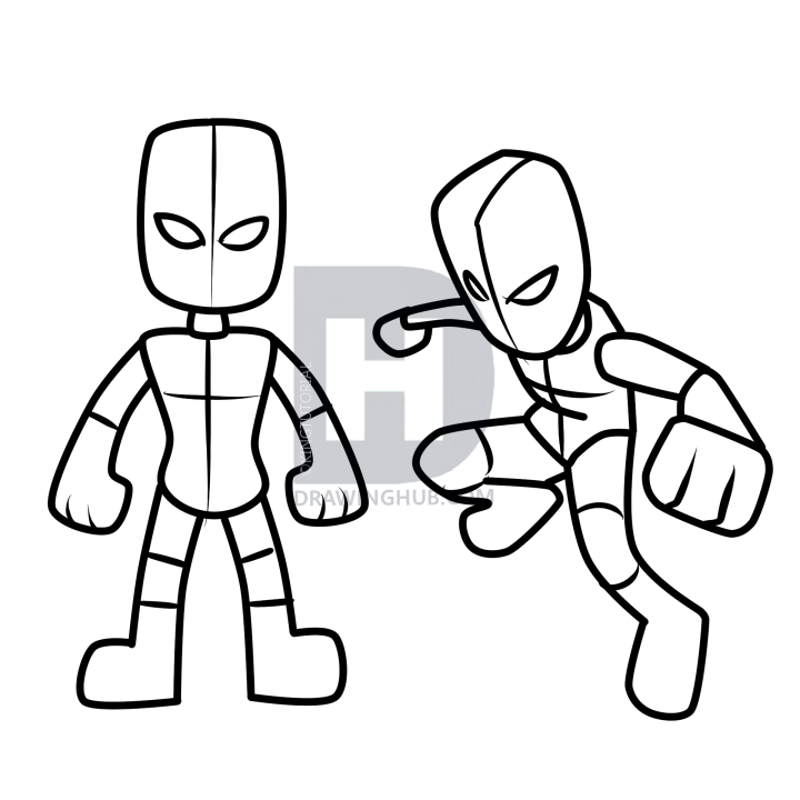 720x720 How To Draw Action Poses, Step