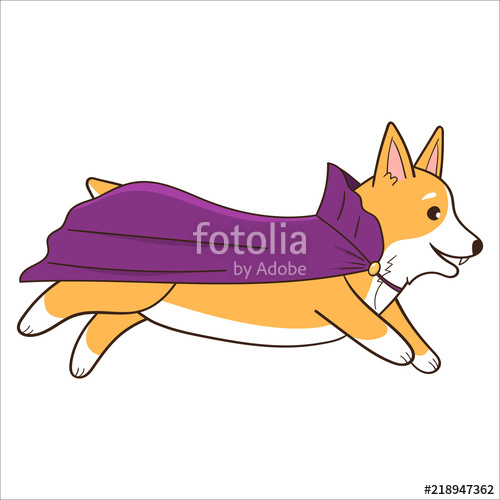 500x500 Welsh Corgi Dog Dressed Up As A Vampire Funny Doodle Character